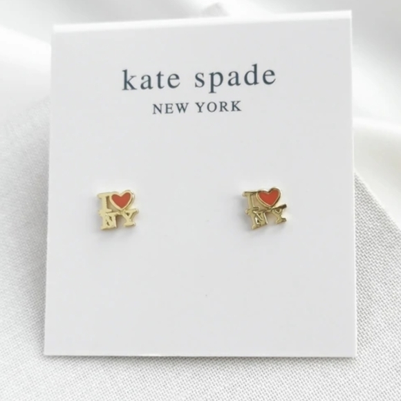 Kate Spade "I Love NY" (New York) Stud Earrings NWT